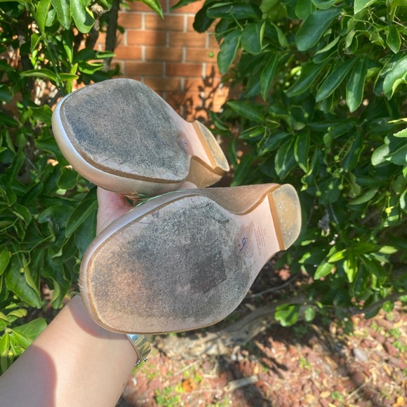 ❤️🌸🌺Aquazzura Lotus/Bee Pink Satin Embroidered Flat Mules Loafers8.5 M in Italy - Picture 7 of 15